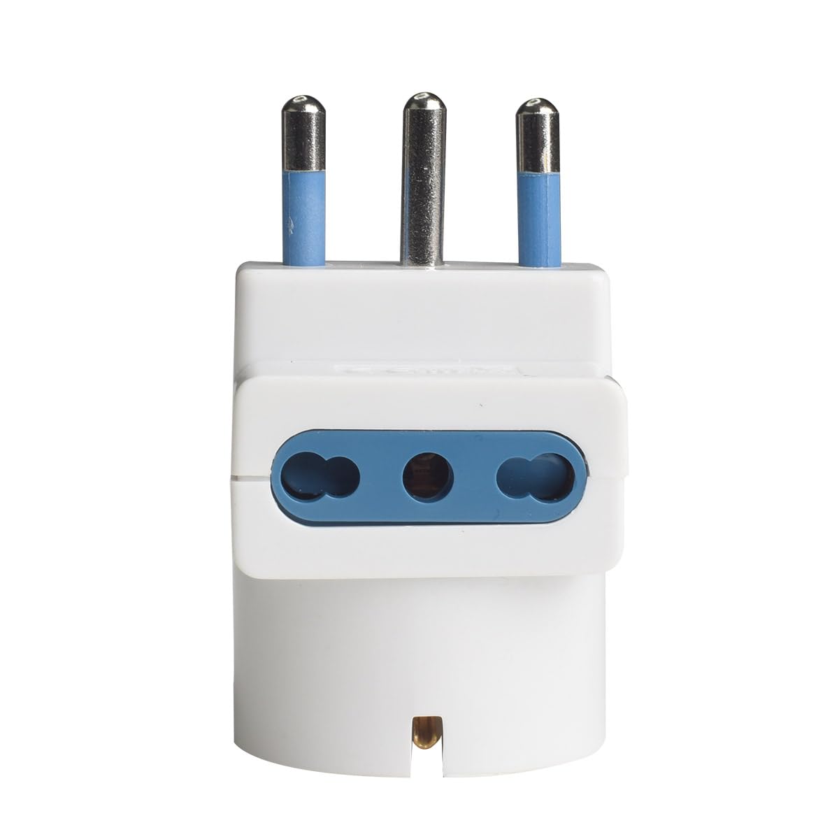 Adattatore da Viaggio a Tripla Presa 2 Bipasso 10A/16A + 1 Schuko 16A/Presa Italiana 10A con Spina Elettrica 16A 2P+T (25 Pezzi, Bianco)