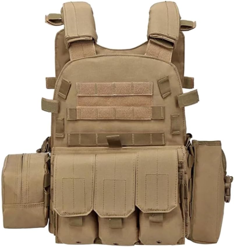 Outdoor Tactical Airsoft Vest Adjustable Shoulder Strap Waterproof Training Hiking Camping Sports Vest Fit Adult, Type 2