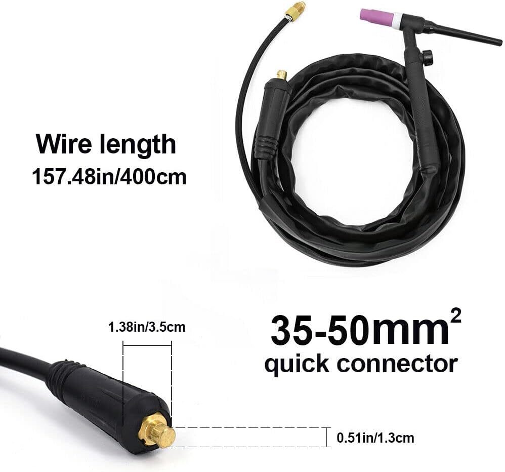 HITBOX TIG Welding Torch WP26V 4M Welder Torch 140A 150-Amp Air Cooled SR-26V TIG Welder Gun with Europe Plug for Lift TIG Lift ARC - - 