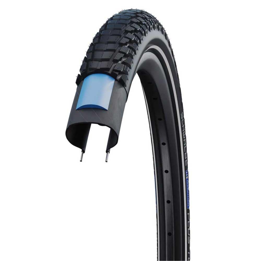 Schwalbe Marathon Plus Tour Performance Line Clincher Bicycle Tyre, Black/Reflex, 27.5 x 2.35