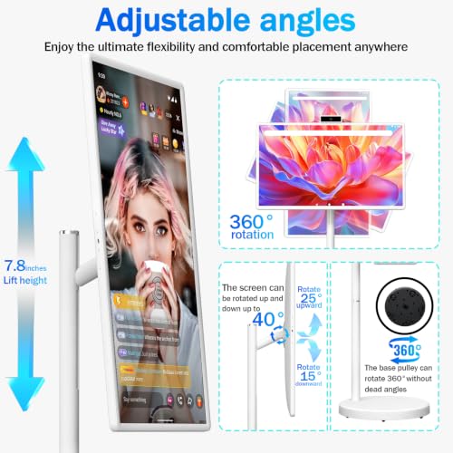 Image of 32 inch FHD Smart Portable TV 1080P Touchscreen Android 15 OS,6G +128GB Storage