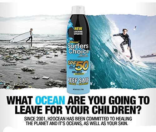 2-Pack H2Ocean Surfers Choice Tattoo Sunscreen Spf 50 Uva/Uvb Sunscreen With Tattoo Protek Quick Dry Reef Safe Water Resistant #TOP3