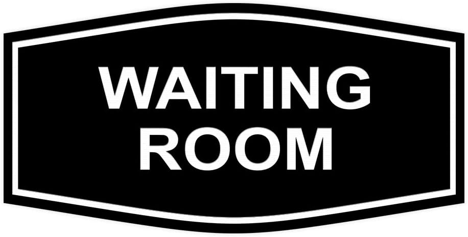 Signs ByLITA Fancy Waiting Room Sign(Black)-Small