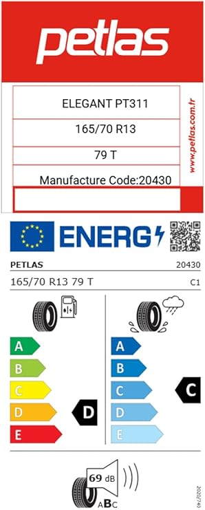 Petlas 165/70 R13 79T Elegant PT311 79T Oto Yaz Lastiği (Üretim Yılı 2026)