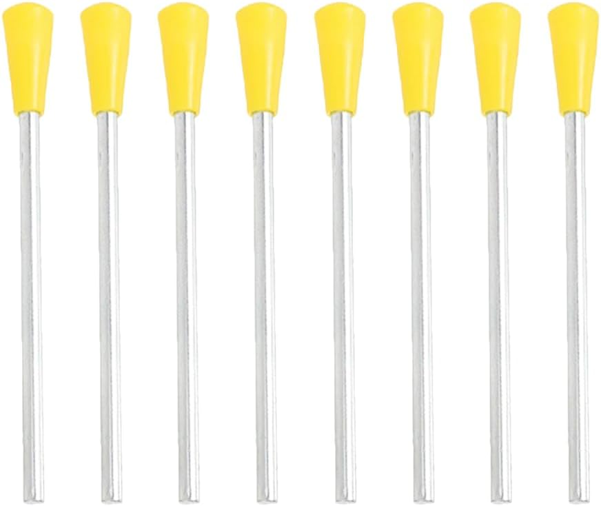 Totority Triangle Iron Mallets Set 8 pcs Triangle Iron Percussion Sticks 5.03in Hand Percussion Tool Accessories for Instrument Beginners Home Classroom Practice