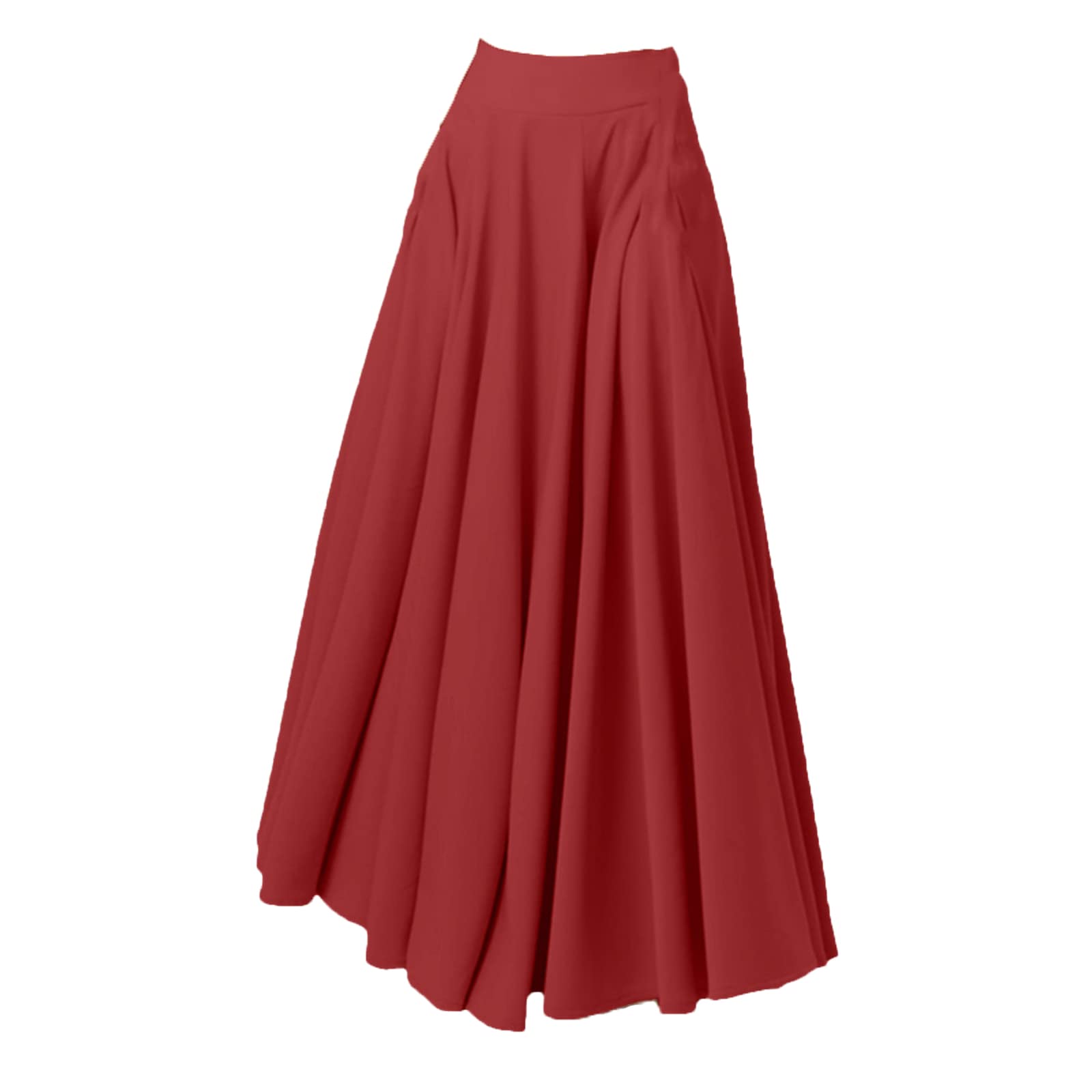 Gonne lunghe in vita alta da donna a vita alta con elastico casual in vita lunga