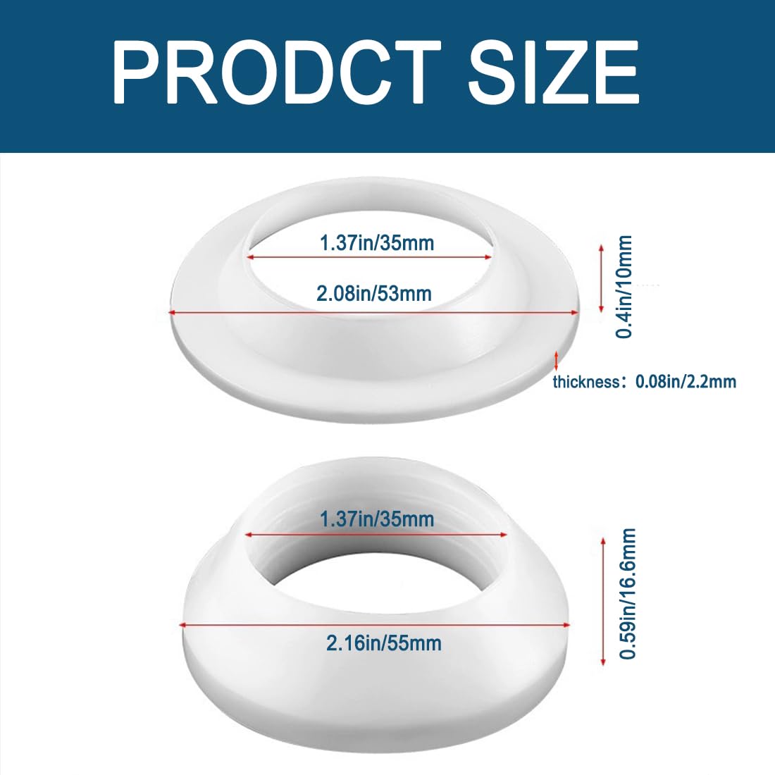 5 Pack Silicone Sink Drain Seal Rings - Universal 32mm Inner Diameter For Kitchen & Bathroom