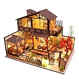 Kit de casa de muñecas en miniatura, kit de casa de muñecas en miniatura, casa reunida a mano, modelo de ático romántico, juguete educativo para niños, cumpleaños de Navidad, día de San Valentín