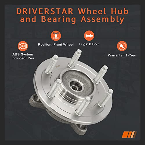[4Wd]Drivestar 515079 Front Wheel Hub & Bearing Assembly For Ford F150 2005 06 07 08, For Lincoln Mark Lt 06-08, 4Wd Only, 6 Lug W/Abs #TOP2