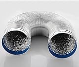 Material: Aluminiumfolie (laminiert) + Stahldraht. Der kohlenstoffreiche Stahldraht ist schraubenförmig und hat eine enge Steigung, was einen Bruch der Form verhindert. Die spezielle laminierte Konstruktion mit zwei Lagen Aluminiumfolie sorgt für hervorragende Haltbarkeit und Luftdichtheit sowie für Hitze-, Korrosions- und Wasserbeständigkeit.