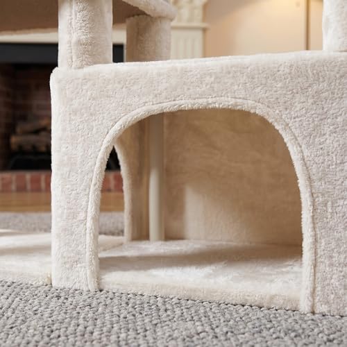 Árbol para gato con rascador y hamaca blanca miniatura 7