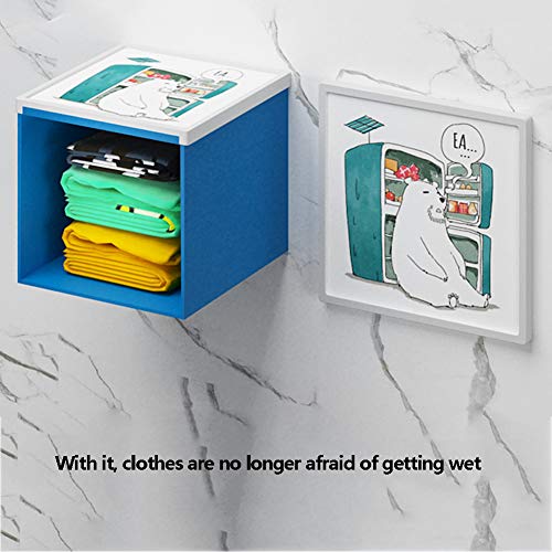 Rack mural de salle de bain étanche, support de rangement pliable multifonctions - 5