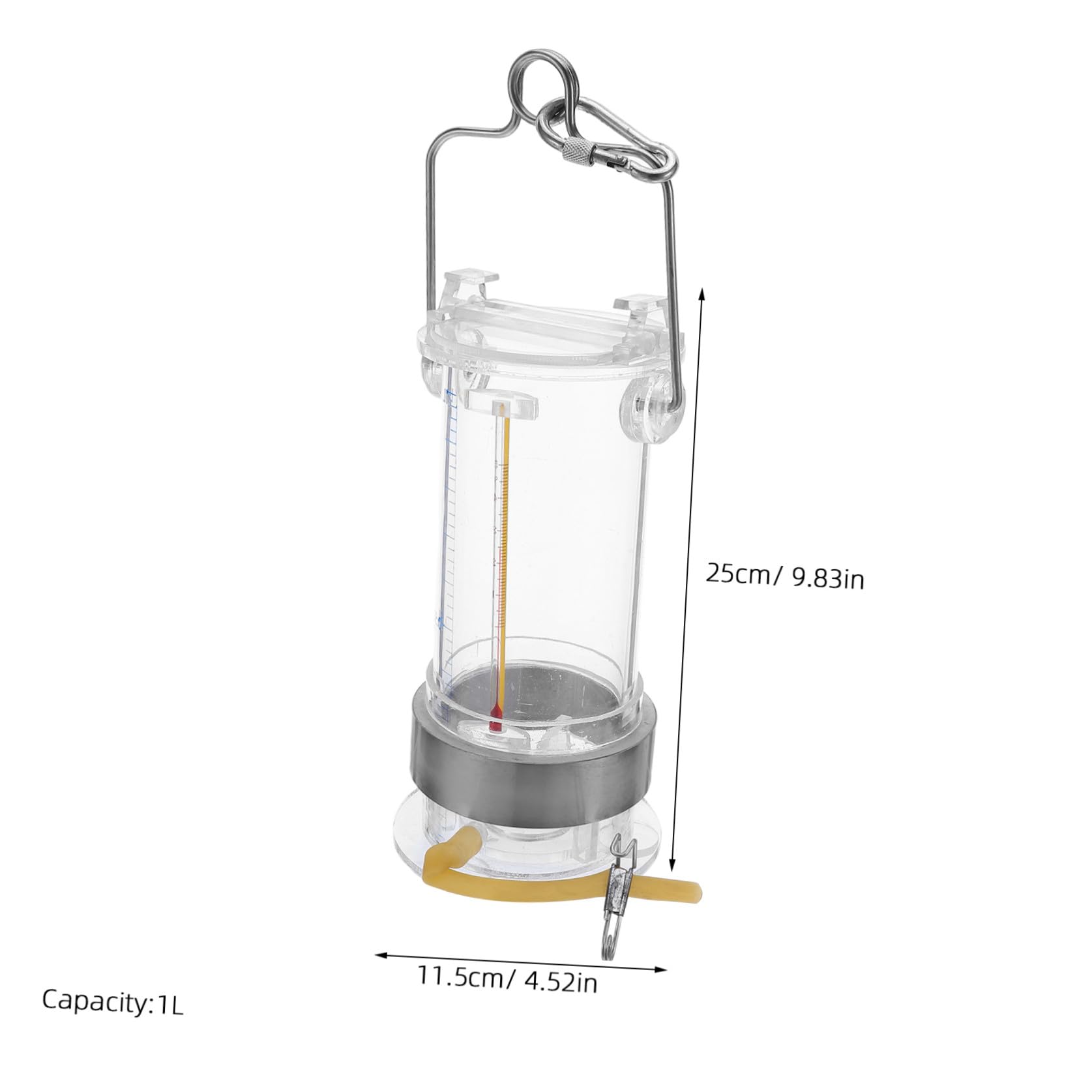 MERRYHAPY Muestreador Acero Inoxidable y Acrílico de 1l Color Aleatorio de Análisis de Agua Portátil para Recolección Limpia en Investigación de Lagos y Estanques
