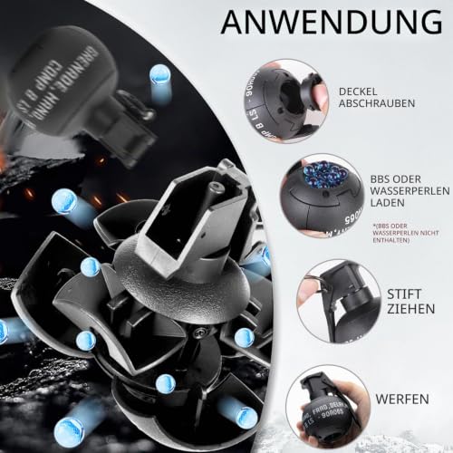 Gunyoo M67 Granate Spielzeug Kunststoff Handgranaten Spielzeug für Outdoor CS Spiel Cosplay Requisiten Geschenk 14+ (Grün)