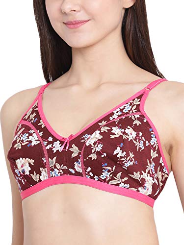 Image of Clovia Women's Cotton Non-Padded Non-Wired Floral Print Bra
