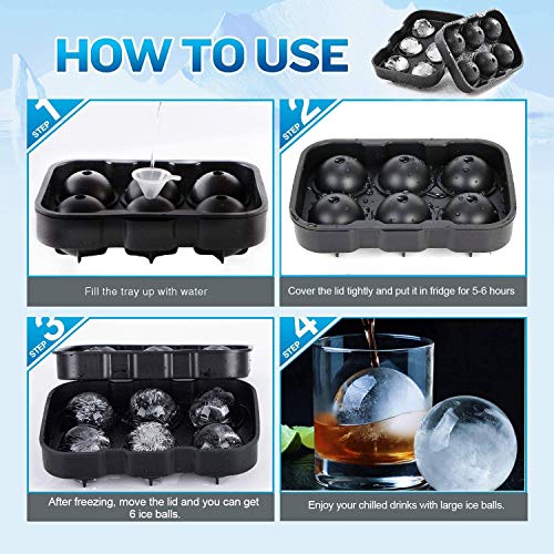 Cubiteras de silicona LessMo 2 pack para hielos redondos y cuadrados miniatura 5