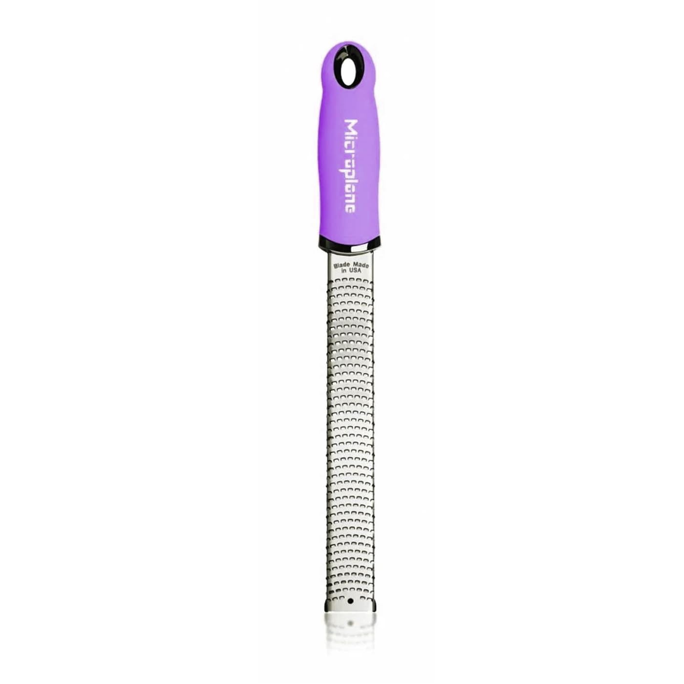 Microplane Classic Zester &amp; Cheese Grater in Orchid - Soft-Touch Handle, Effortless Zesting, Perfect for Hard Cheeses &amp; Citrus