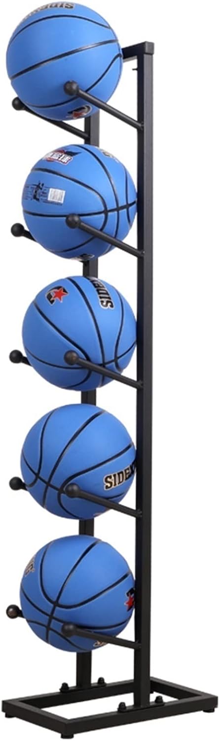 Ball Storage Organizer Rack Basketball Storage Rack, for Basketball Football Volleyball Soccer Storage Display, Vertical School Balls Stand,Outdoor and Indoor Balls Holder