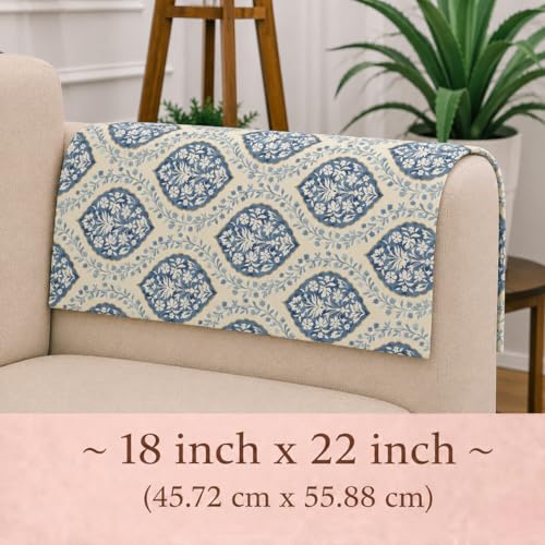 Image of STITCHNEST 'Eden Weaves Collection Series' Sofa Armrest Cover | Elegant Woven Fabric, Washable & Durable for Modern Living (18 x 22 Inches)