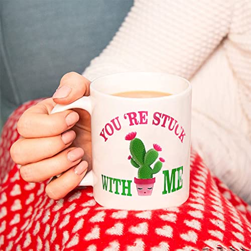 Image of Party Propz Cute Coffee Mug for Gift - 1Pc, 330 ml You're Stuck with Me Printed Cute Mug for Birthday /Anniversary Gift for Husband, Wife, Gifts for Girlfriend, Gifts for Boyfriend
