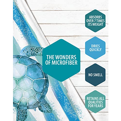Venture 4Th Microfiber Beach Towel: Quick-Dry, Compact, Sand-Free, Absorbent, Sandproof And Lightweight - Perfect For Camping, Beach, And Roadtrips (Striped Turtle Design | 35X78 Inches) #TOP2
