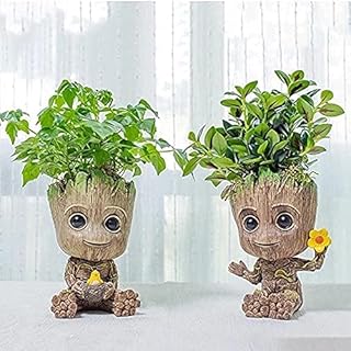 vasos de flores Vaso de flores Casa multifuncional Caneta de brinquedo infantil Caso Decoração Armazenamento Artesanato Vaso de flores Groot Vaso de flores Vaso de jardim Vaso de flores (cor