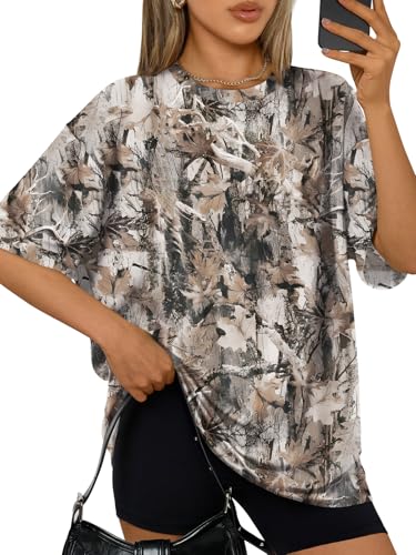 Image of Trendy Queen Womens Oversized T-Shirts Short Sleeves Workout Tops | Casual Summer Gym Tees Plus Size Fashion Clothes 2026