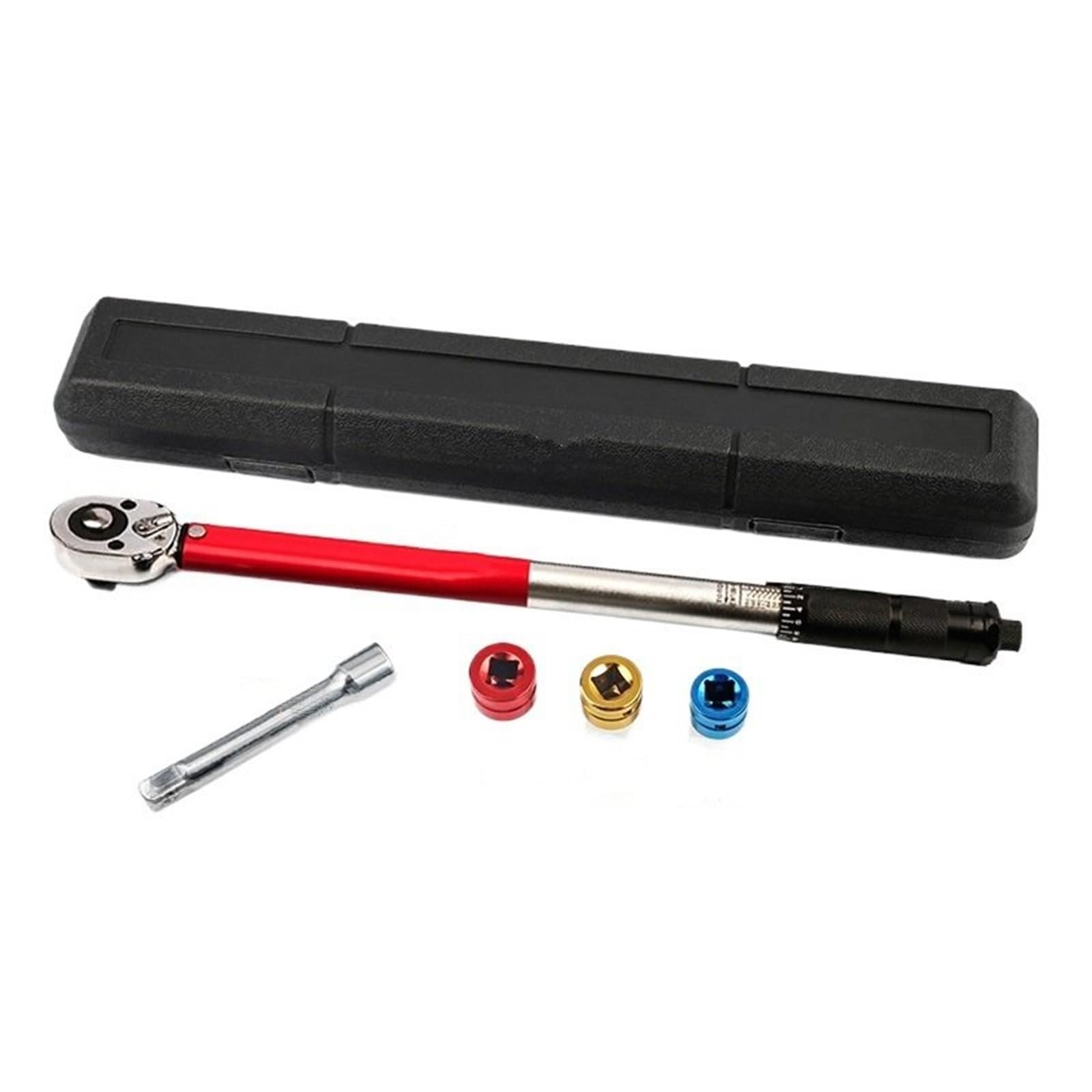 OLAQWENB Torque Wrenches 5-210N.m Torque Wrench 1/2'' 3/8'' 1/4'' Bi-Directional preset Torque Wrench Motorcycle car adapters Precision Torque Wrench(B10-210N.m)