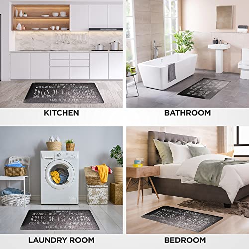 Realhomesuppliez Kitchen Mat, Thick Cushioned Anti-Fatigue, Non-Slip, Waterproof, Comfort Standing Mat, Easy Clean, Stain Resistant For Kitchen Floors, Sink, Offices & Laundries #TOP6