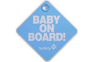 Blue Baby on Board Safety Sign for Enhanced Visibility