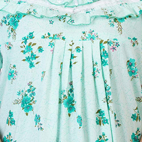 Image of Women's Cotton Block Print Knee Length Nighty