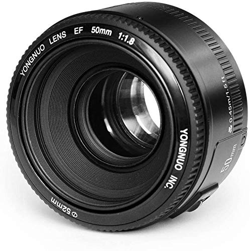 YONGNUO YN50mm F1.8 Standard Prime Lens Large Aperture Auto Focus Lens for Canon EF Mount Rebel DSLR Camera