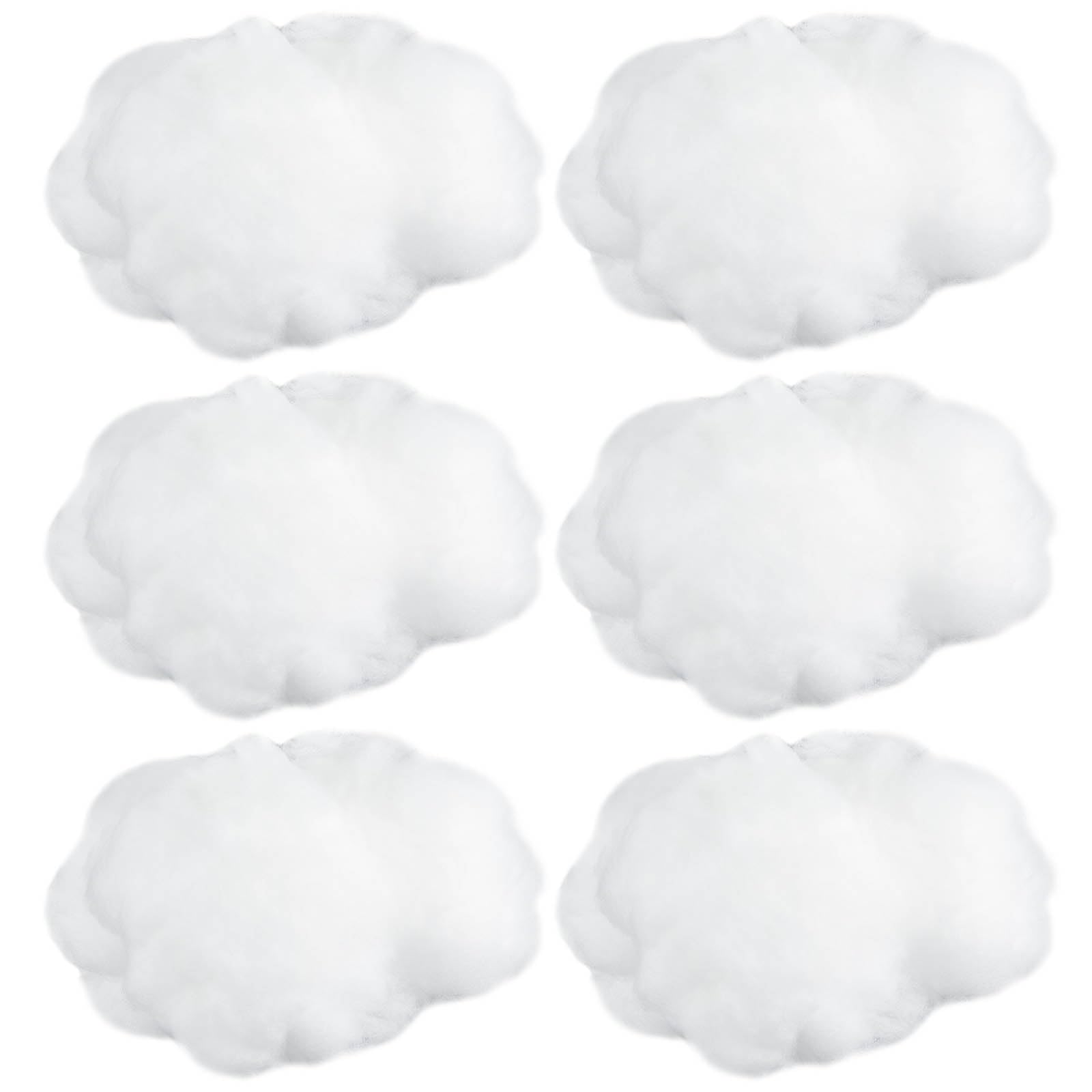 Jetec 6 pieces Artificial Cloud Props Imitation 3D Cloud Hanging Decorations Cloud Shape Room DIY Decorative Hanging Ornament for Stage Wedding Party Stage Show Decor (6, Large Size)