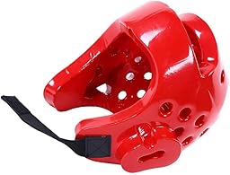 Casque de Boxe, Casque de Kickboxing, équipement Protection pour entraînement Combat, pour Adulte et Enfant, Rouge, Taille L