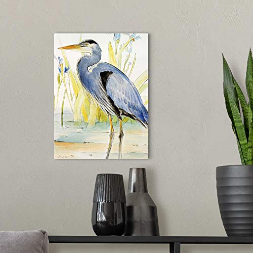 Great Blue Heron Canvas Wall Art Print, Artwork #TOP3