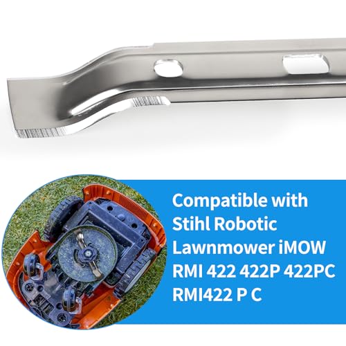 SWAWIS 2 Piezas Cuchillas para Robot Cortacésped Compatibles con Stihl iMOW RMI 422 422P 422PC RMI422 P C Repuesto para Cortacésped y Trimmer para Robots de Jardín - imagen 3