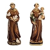 ✅ Figuras de Resina de Calidad: Ambas estatuas de 13 cm están fabricadas en resina duradera