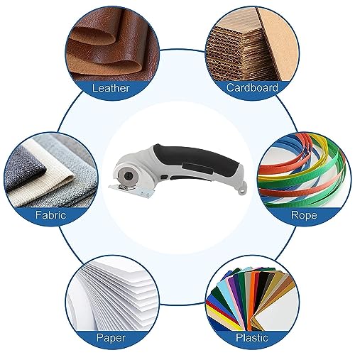 Elektrische Draadloze Schaarschaar met Oplaadbare Lithiumbatterij en 2 snijbladen. Geschikt voor Stof, Tapijt, Leer en meer. Sterk, Stevig en Soepel Werken met - Afbeelding 4