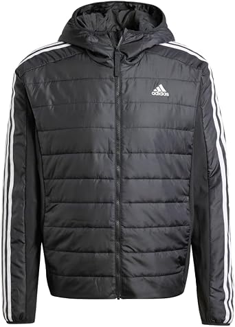 adidas Essentials 3-Stripes Insulated Hooded Hybrid Jacket