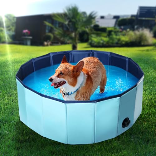 Hundepool Ø 80cm Hunde Becken Pool Planschbecken Wasserspiel Schwimmbecken (Hundepool 80cm)