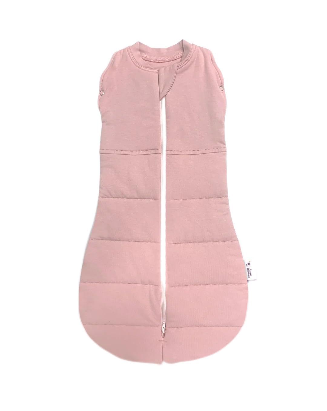 Sweet Dreamers Dusky Pink Baby Sleep Bag And Swaddle For Newborns | 0-3 Months, 2.5 Tog | Soft Organic Cotton Fabric Baby Sleeping Bag | 0-3 Months - 2.5 Tog
