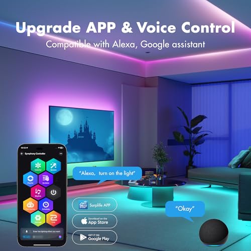 Image of LED Strip Lights,130FT Smart IC RGB WiFi Voice Controlled LED Lights