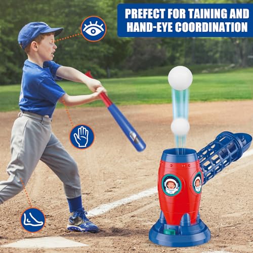 T-Ball-Set-RC-Pitching-Machine-with-Plastic-Baseball-Bat-for-Toddler-Kids-Sports-Outdoors-Toys-Training-Equipment-Batting-Practice-Toys-Gifts-for-Youth-Boys-Girls T Ball Set RC Pitching Machine with Plastic Baseball Bat for Toddler Kids Sports Outdoors Toys Training Equipment Batting Practice Toys Gifts for Youth Boys Girls