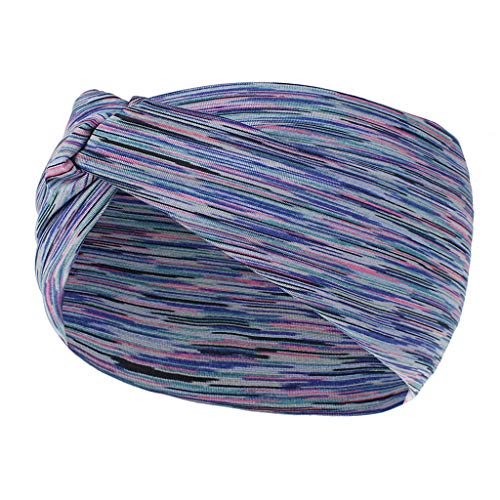 Yue668 Fashion Women Headpiece Stretch Turban Hair Accessories 1PC Headwear Yoga Run Bandage Hair Bands Headbands Wide Headwrap (Multicolor)
