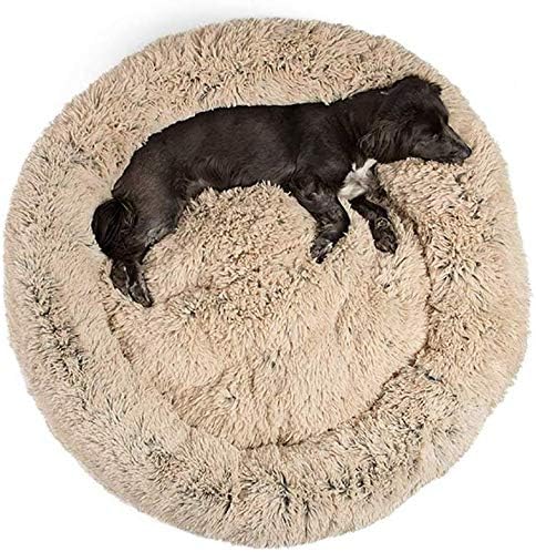 SAVICOS Dog Bed Comfortable Round Donut Cuddler Medium Dog Cat Cushion Bed Ultra Soft Cozy Pet Beds Self-Warming and Cozy for Improved…