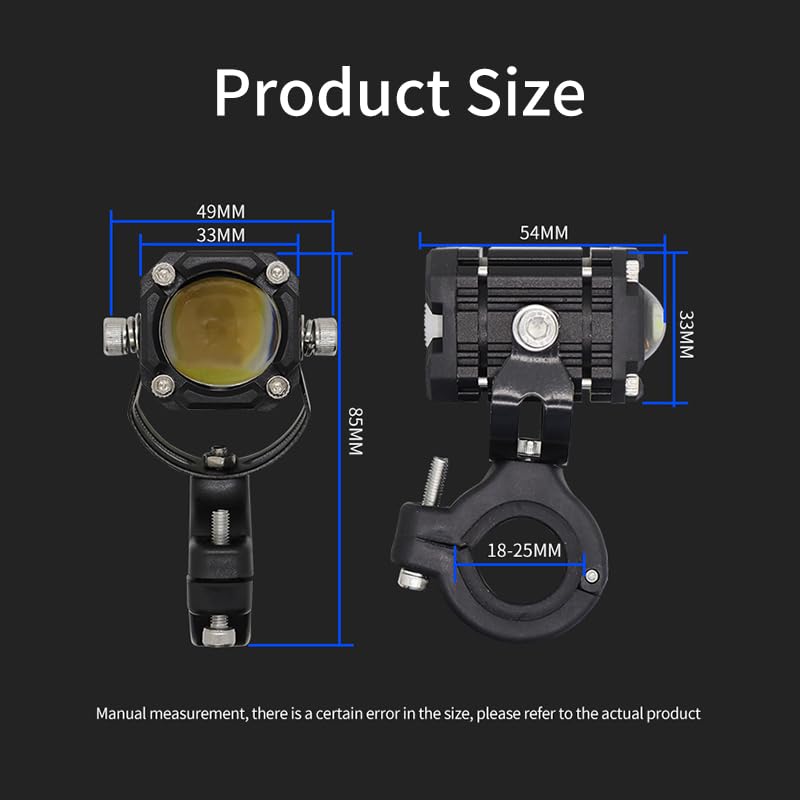 LED ホワイト→ブルー　切り替え式 フォグで走る！ ストロボ機能付き。 ホワイト×イエロー×ブルー×ピンク×ストロボ 4色切替
