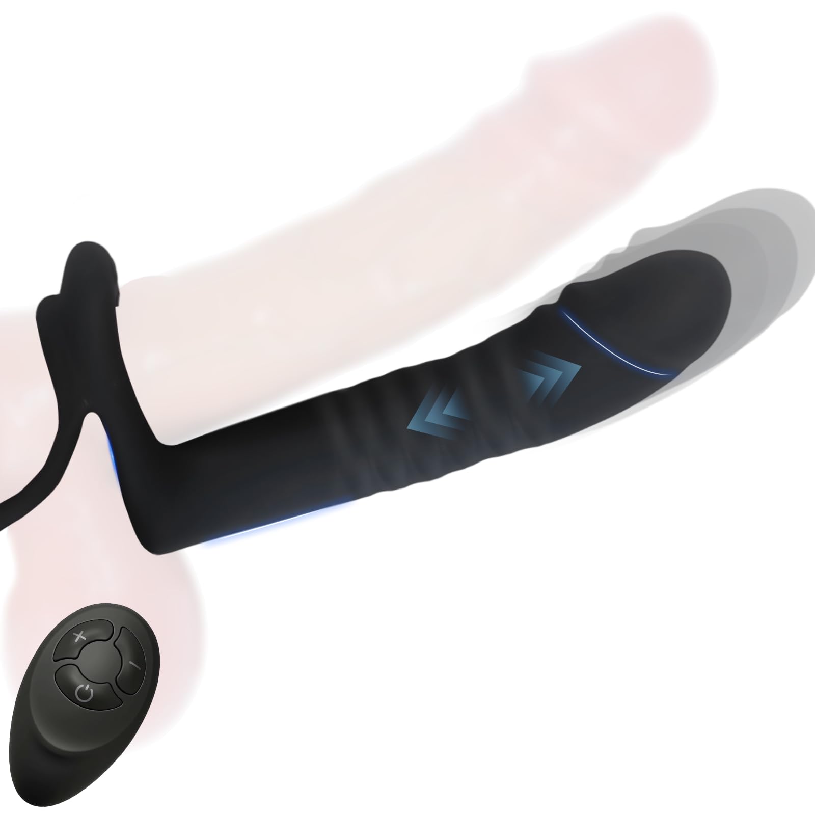 Gode Anal Vibromasseur Anneau Pénien Vibromasseurs Sex Toys Anneaux Pénis | Anals pour Couple avec 10 Modes de Propulsion et 10 Modes de Vibration Cock Ring Sex Toýs Prostate Hommes(Telecommande)