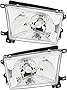 For Toyota 4Runner Headlights Lamps Set 1999 2000 2001 2002 Halogen Driver and Passenger Side