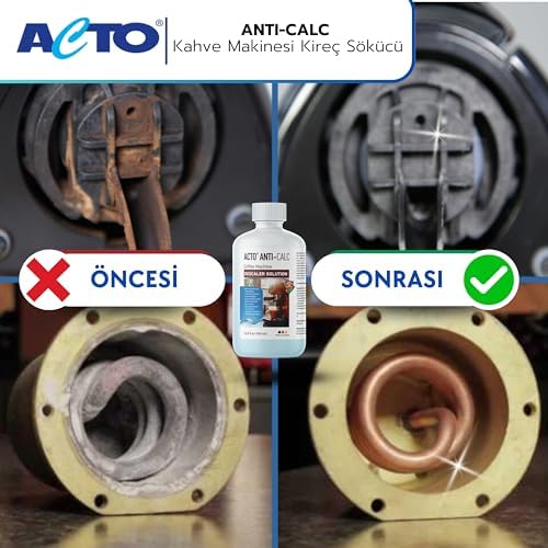 ACTO® ANTI-CALC 500 ml - Espresso Makinesi, Kahve Makinesi Kireç Çözücü, Her Tür Kahve Makinesi ve Su Isıtıcısı için Sıvı Kireç Çözücü - Görsel 5