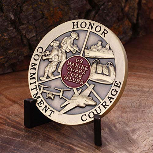 Marine Corps Core Values Challenge Coin - Usmc Challenge Coin - Amazing Us Marines Military Coin - Designed By Marines For Marines & Veterans! #TOP3